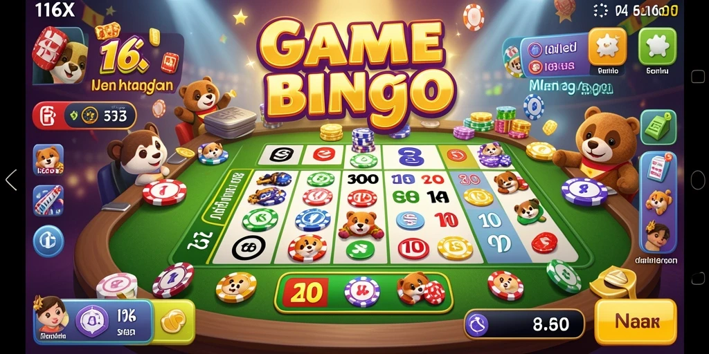 Tampilan gameplay seru di 116X saat bermain Bingo.