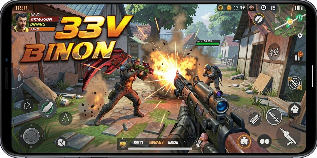 Tampilan screenshot 333V menampilkan aksi pertempuran TPS yang seru.