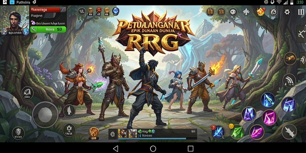 Tampilan gameplay RPG yang mendalam dan mengasyikkan.