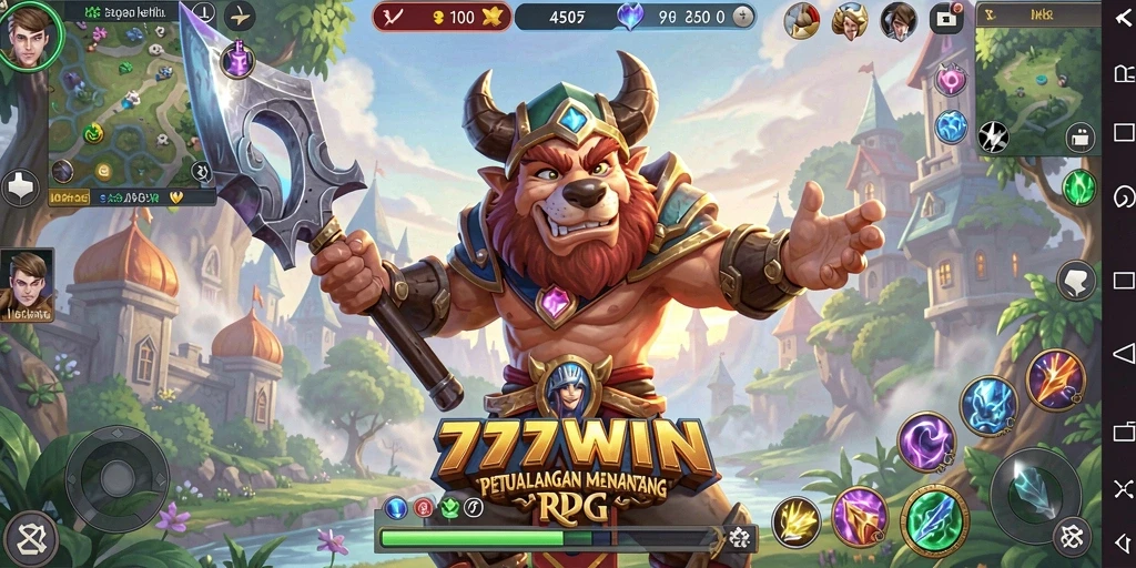 Tangkapan layar gameplay 777WIN menampilkan aksi RPG yang seru.