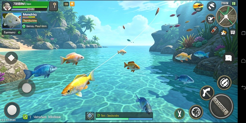 Tampilan gameplay seru di 789BNI yang menampilkan aksi memancing.