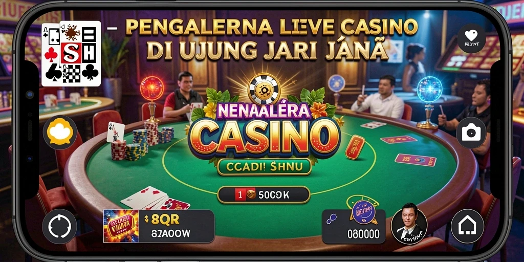 Screenshot gameplay 8QR yang menampilkan suasana Live Casino yang nyata.