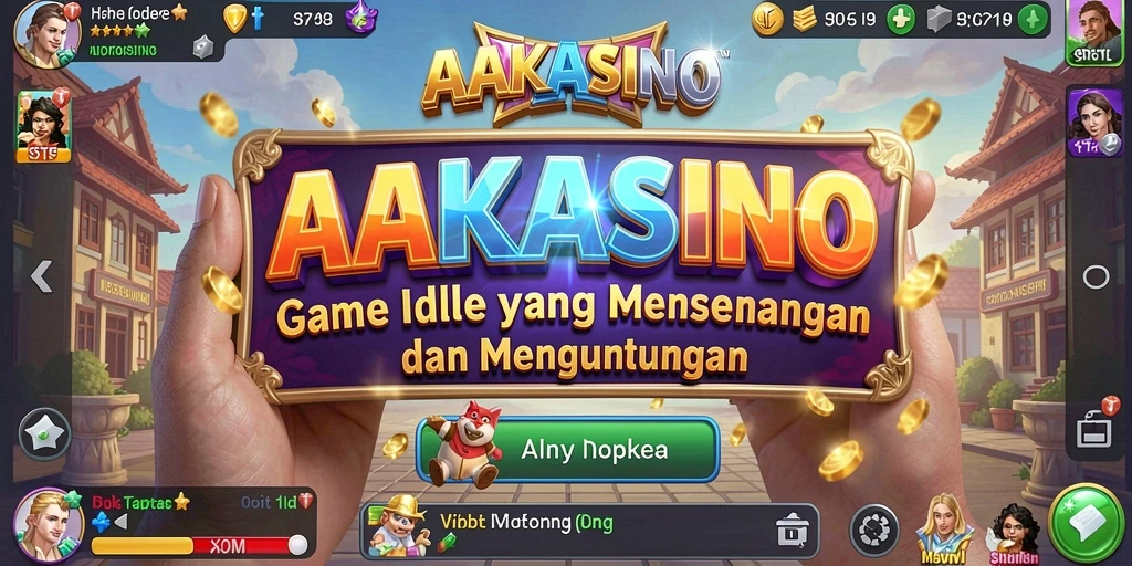 Screenshot gameplay AAKASINO menampilkan aksi Idle yang menarik.