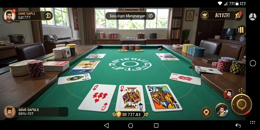 Tampilan gameplay seru Gaple di AT777.