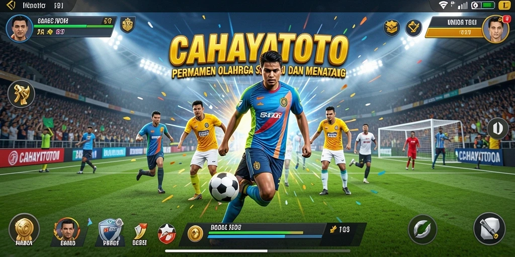 Tampilan gameplay seru di CAHAYATOTO dengan penuh aksi olahraga.