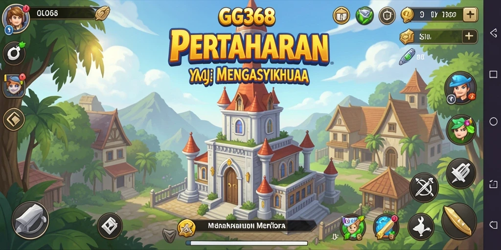 Tampilan intens gameplay Tower Defense yang menarik di GG368.