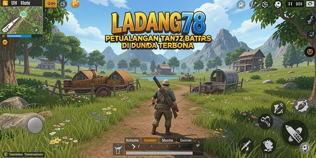 Tangkapan layar LADANG78 menunjukkan petualangan seru di dunia terbuka.