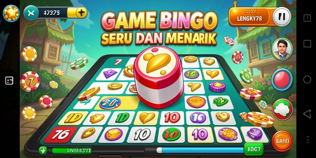 Tampilan gameplay LENGKAP777 yang seru dalam permainan Bingo.