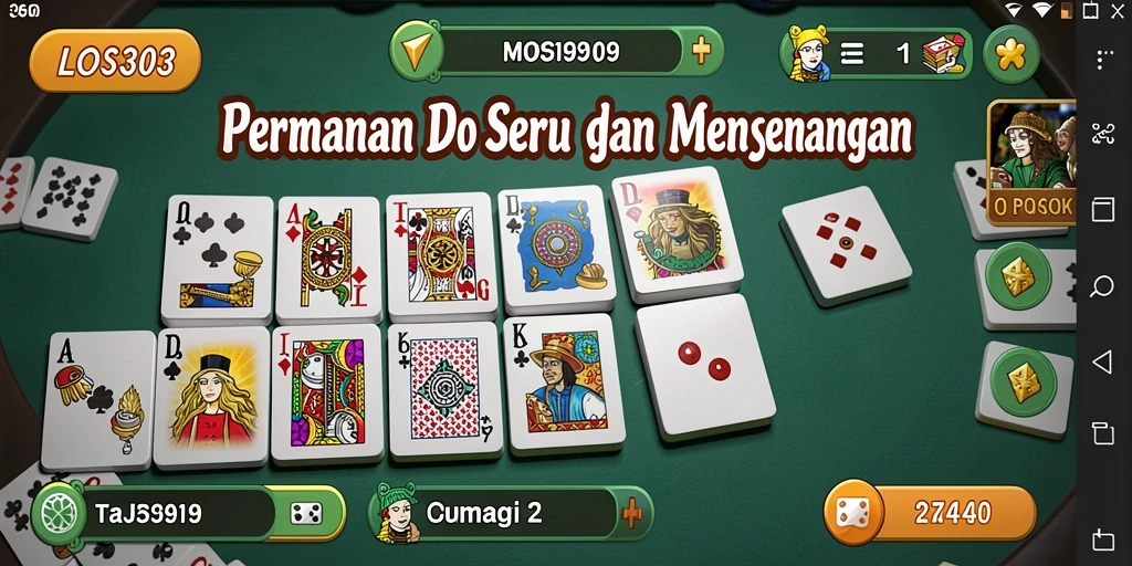Tampilan gameplay yang seru di LOS303 dengan suasana domino.