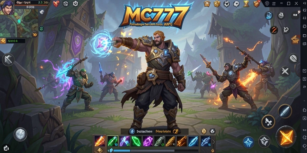 Screenshot menunjukkan aksi tempur mendebarkan dalam gameplay ARPG.