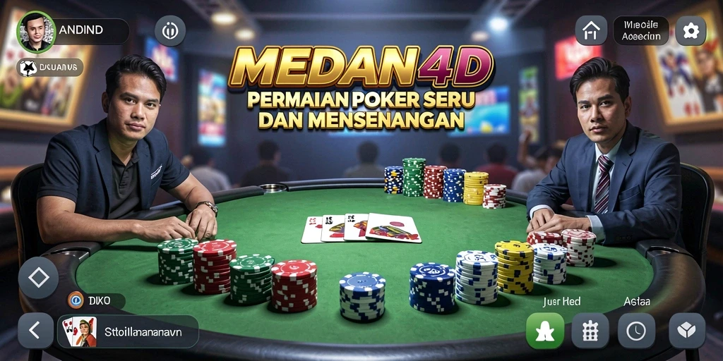 Gameplay Poker seru dengan grafik menarik di MEDAN4D.