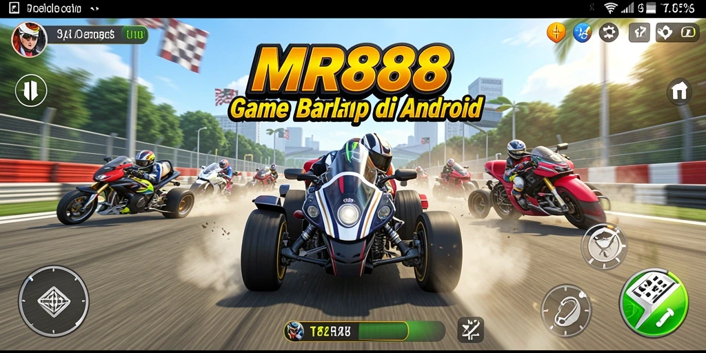 Tampilan gameplay mendebarkan dari game balap MR888.