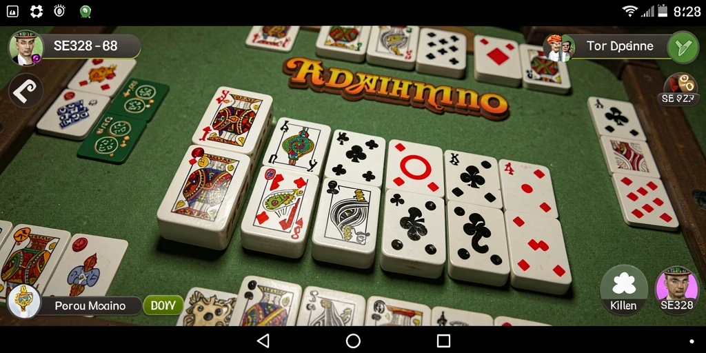 Gameplay SE328 menampilkan aksi seru permainan Domino.