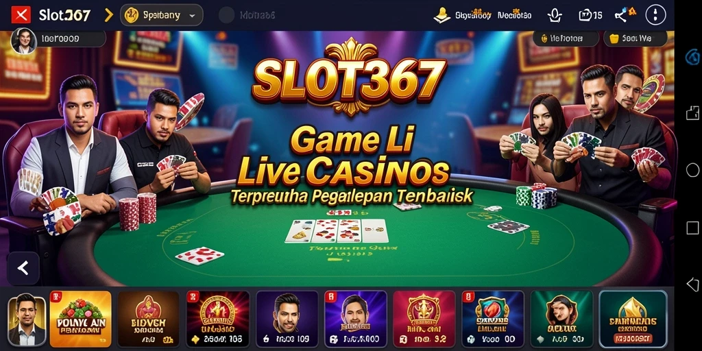 Tampilan gameplay SLOT367 yang mendebarkan dan interaktif di Live Casino.