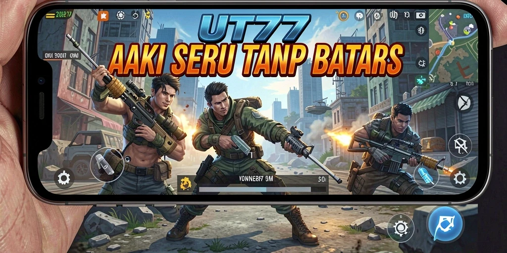 Tangkapan layar menampilkan aksi seru di UT77 dengan grafis menawan.