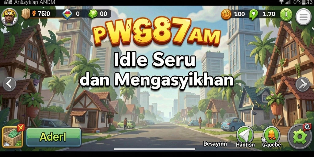 Tampilan gameplay menarik dari WG87 yang menunjukkan pertumbuhan kerajaan Idle.