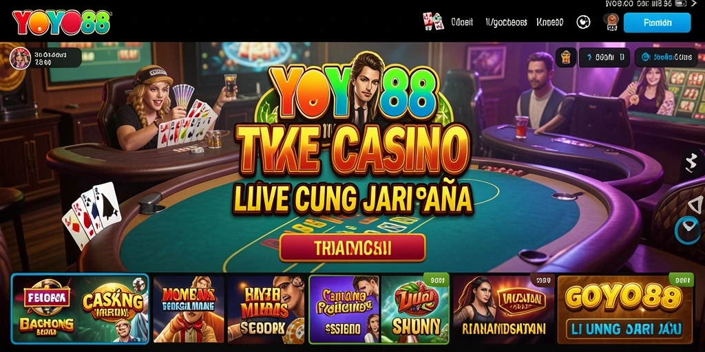 Tampilan gameplay menarik di YOYO88 Live Casino yang memukau.